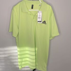 NWT Adidas bright green performance Adidas polo. Large